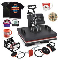 VEVOR Heat Press 15x15 inch Heat Press 5 in 1 Digital Multifunctional Sublimation Auto-Countdown Heat Press Machine for T Shirts Hat Mug (15x15INCH 5IN1 Auto-Countdown)
