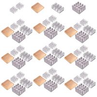 Easycargo 50pcs Raspberry Pi 4 Heatsink Kit Aluminum + Copper + 3M 8810 Thermal Conductive Adhesive Tape for Cooling Cooler Raspberry Pi 4, 3 B+, Pi 3 B, Pi 2, Pi Model B+ (50pcs)