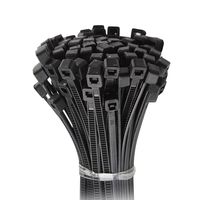 Conwork Self-Locking Nylon Cable Ties, Indoor Outdoor UV Resistant, 8-Inch 500 Pcs -Black