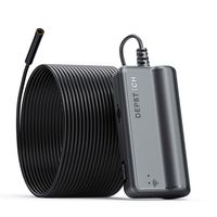 DEPSTECH 1200P Semi-rigid Wireless Endoscope, 2.0 MP HD WiFi Borescope Inspection Camera,16 inch Focal Distance & 2200mAh Battery Snake Camera for Android & IOS Smartphone Tablet - Black 33FT