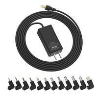 65w Universal Laptop Charger Mini Power Adapter Supply for Lenovo Hp Dell Acer Asus IBM Toshiba Compaq Samsung Sony Fujitsu Gateway Notebook Ultrabook,Portable Travel Laptop Charger DC15-20V