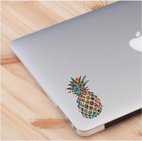 Pineapple Flower Stained Glass Theme Skin Laptop Sticker Quote Decals Computer Vinyl Sticker (2 in a Pack)