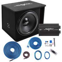 Skar Audio Single 18" Complete 1,200 Watt SDR Series Subwoofer Bass Package - Includes Loaded Enclosure with Amplifier