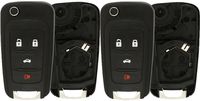 KeylessOption Just the Case Keyless Entry Remote Control Car Key Fob Shell Replacement For OHT01060512 (Pack of 2)