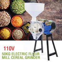 Electric Mill Grinder Machine,110V Electric Feed Mill Wet Dry Cereals Grinder Rice Corn Grain Coffee Wheat 2200W Commercial small ultra-fine powder grinding machine (US STOCK)