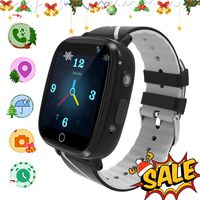 YENISEY Kids GPS Tracker Smartwatch, Kids Waterproof Smartwatch Phone, SOS Camera Flashlight Alarm Clock Voice Chat, Math Game Watch Child Christmas Birthday Gift 3-12y