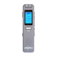180 Hrs Battery Digital Voice Recorder dB9PRO 8GB Expandable by 32GB, Rechargeable USB Voice Activated Dictaphone MP3 Player, Audio Recording Device, Built-in Microphone, Speaker for Lectures Meetings
