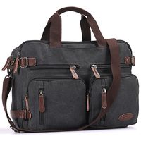Laptop Bag, Vintage Hybrid Backpack Messenger Bag/Convertible Briefcase Backpack Satchel Men Women