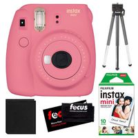Fujifilm Instax Mini 9 (Pink) w/ Instax Film Essential Bundle