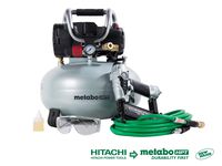 Metabo HPT Air Compressor Combo Kit, Includes Brad Nailer, Pancake Compressor, and 25 Ft Air Hose (KNT50AB)