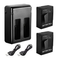 Happyjoy 2X AHDBT-301 Replacement Battery (1250mAh) and Dual Charger for Gopro Hero3, Gopro Hero3+