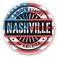 2 x 15cm/150mm Nashville Tennessee Vinyl SELF ADHESIVE STICKER Decal Laptop Travel Luggage Car iPad Sign Fun #6740