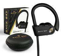 Back Bay - Runner Wireless Bluetooth Earbuds [2019 Update] Sweatproof Headphones. Featuring Adjustable Ear-Hooks, 8-Hour Battery, 5 EQ Sound Modes, Microphone and Earphone Carrying Case