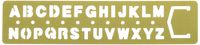OfficeA Brass Template/Bookmark Alphabet (0762047001074)