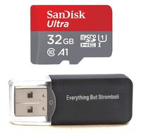 SanDisk 32GB Ultra Micro SDHC Memory Card Bundle Works with Samsung Galaxy J2 (2017), J2 Core, J2 Pro (2018) Phone UHS-I Class 10 (SDSQUAR-032G-GN6MN) Plus Everything But Stromboli (TM) Card Reader