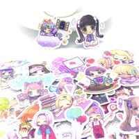 Sticker 40 Pcs/lot Anime Little Girl Funny Paper Decal for Phone Laptop Bicycle Notebook Backpack Kids Toy Scrapbooking