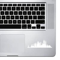 StickAny Palm Series New York Skyline 4 Sticker for MacBook Pro, Chromebook, and Laptops (White)