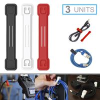 Cloop Magnetic Cable Keeper, 3 Large (Assorted Colors). Ideal Cord Organizer Cable Management for Earbuds Headphones USB Cables Electronics