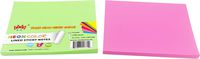 4A  Sticky Notes,6 x 8 Inches,Large Size,Neon Green&Red,Lined,Self-Stick Notes,100 Sheets/Pad,2 Pads/Pack,4A 608x2-N-L-GR