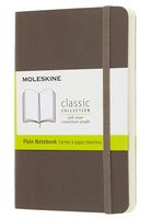 Moleskine Classic Notebook, Soft Cover, Pocket (3.5" x 5.5") Plain/Blank, Earth Brown