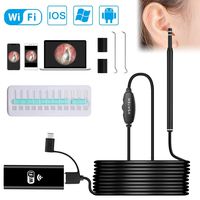 Ear Otoscope, VSATEN Wireless WiFi Otoscope 3 in 1 1.3 MP Digital Ear Inspection Camera Earwax Cleaning Tool with 6 Adjustable LEDs for iPhone & iPad, Android Devices, Windows & MAC PC Computer