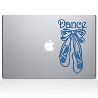 The Decal Guru Dance Ballet Shoes Decal Vinyl Sticker, 13" MacBook Pro (2016 & Newer Models), Light Blue (1415-MAC-13X-LB)