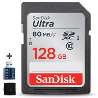 SanDisk 128GB Ultra Class 10 SDXC UHS-I Memory Card + Xtech Starter Kit for Sony DSLR Cameras Including Sony Alpha A6500 A6300 A6000 A55 A9, A7R II, A7 II, A7 A7R A7S A65 A77 A99 A900 A700 A580 A560