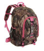 Womens Large 19.5" Organizer Outdoor Hiking School Bookbag Daypack Backpack Hunters Camo Pink