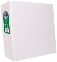Aurora GB Elements Ultra Binder, 3 Inch D-Ring, 8 1/2 x 11 Inch Size, White , Linen Embossed, Eco-Friendly, Recyclable, Made in USA (AUA09411)