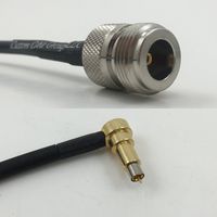 6 inch RGU178 N FEMALE to MS-156 MALE ANGLE Pigtail Jumper RF coaxial cable 50ohm High Quality Quick USA Shipping