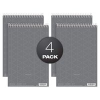 TOPS Prism Steno Books, 6" x 9", Gregg Rule, Gray Paper, 80 Sheets, Perforated, 4 Pack (80274)