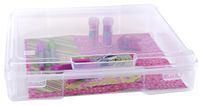 IRIS USA, Inc. SBC-350E 12" x 12" Portable Project Case, Holds 12"x12" Paper, Clear clear