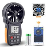 BTMETER Digital Wind Speed Anemometer Handheld, Wireless Bluetooth Vane Anemometer Meter for Wind Chill, Speed, Temperature Monitor BT-100APP