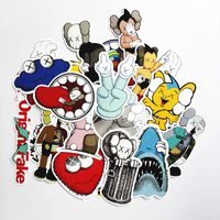 Meet Holiday KAWS Stylish Stickers Laptop Car Helmet Luggage Skateboard Computer Keyboard Fridge Personalize Decals(27pcs)