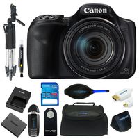 Canon PowerShot SX540 HS with Built-in Wi-Fi & 50x Optical Zoom, 32 GB Memory Card, 57'' Tripod, Camera Bag, IR Remote and Accessory Bundle Kit