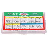 BOJACK 10 Values 300 pcs Rectifier Diodes 1N4001 1N4002 1N4003 1N4004 1N4005 1N4006 1N4007 Schottky Diodes 1N5817 1N5818 1N5819 Assortment Kit
