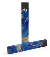Summer Skin-kit for The Pax JUUL (JuulLabs) Vaping Device (Skin Only) - Vivid Blue Gold Acrylic