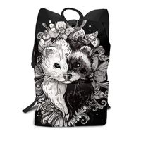 Travel Backpack Business Daypack School Bag Yin Yang Ferret Computer Bag Rucksack For Hiking Camping Outdoor