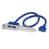 StarTech.com 2 Port USB 3.0 A Female Slot Plate Adapter - USB 3.0 motherboard Adapter - USB 3 plate - USB 3.0 header Adapter (USB3SPLATE)