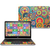 Mightyskins Skin Compatible with Hp Pavilion X360 14" (2017) - Flower Wheels | Protective, Durable, and Unique Vinyl Decal Wrap Cover | Easy to Apply, Remove, and Change Styles | Made in The USA