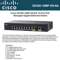 Cisco SG350-10MP 350 Series 10-Port PoE Managed Gigabit Ethernet Switch