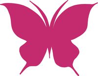 hBARSCI Butterfly Vinyl Decal - 5 Inches - for Cars, Trucks, Windows, Laptops, Tablets, Outdoor-Grade 2.5mil Thick Vinyl - Pink