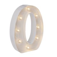 Darice White Metal Marquee Letter - O-9.87" Tall, Finish