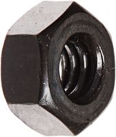 Steel Hex Nut, Black Oxide Finish, Grade 5, ASME B18.2.2, 1/2"-13 Thread Size, 3/4" Width Across Flats, 7/16" Thick (Pack of 25)