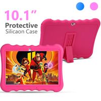 Kids Tablet PC 10 inch 3G GSM IPS 1280800 5.0M Rear and 2.0M Front Cameras Dual SIM Card Slots 1GB RAM 16GB Storage Quad-core 1.3GHZ Cortex-A7 with Shockproof Silicon Case for Kids (Pink)