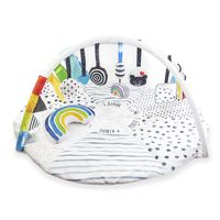 Sassy Stages Developmental Play Gym | Ages 0+ Through Toddler | Tummy Time Activity Play Mat w/ Built-in Instructions | Ultra Plush & Machine Washable Playmat