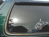 West Virginia State- Where My Story Began- Die Cut White Vinyl Window Decal/sticker for Car/ Truck/ Laptop 5"x6"