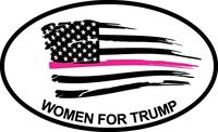 Trump 2020 Support Flag Sticker Women for Trump MAGA Decal Window Bumper 5"