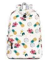 Leaper Pineapple School Backpack College Bags Girls Daypack Travel Bag Beige