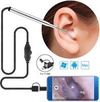 3 in 1 Ear Spoon Cleaning Tool Android Type C USB 3.9mm Medical Otoscope Inspection Camera Borescop Ear Nasal Earpick Endoscope